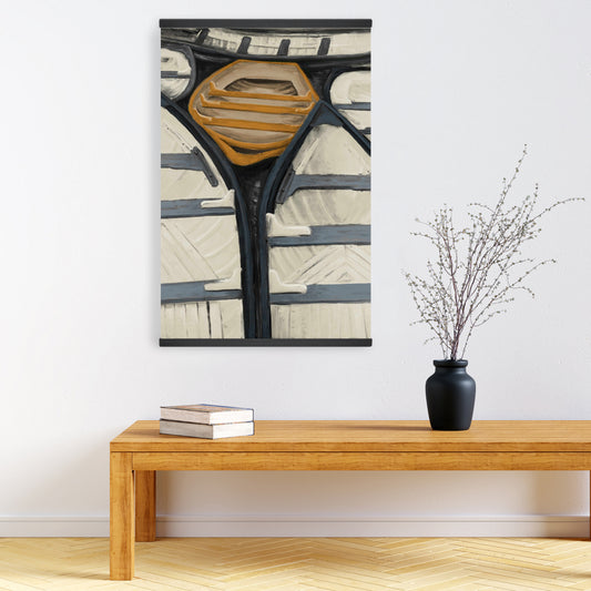 Coastal Bathroom Marine Canoes Magnetic Stick Canvas Decor