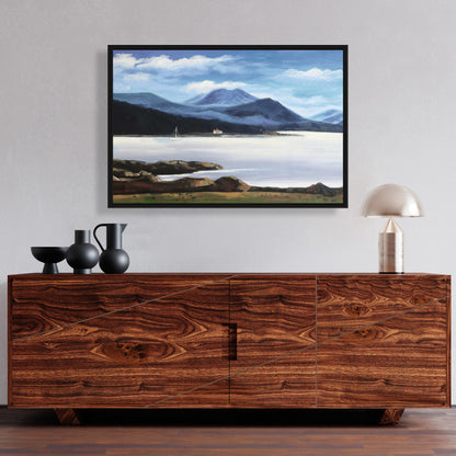 Blue Coastal Bedroom Canvas | Scottish Highlands Wall Art