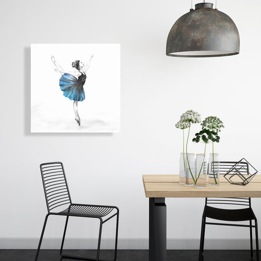 Small Blue Ballerina Canvas | Romantic Bedroom Home Decor