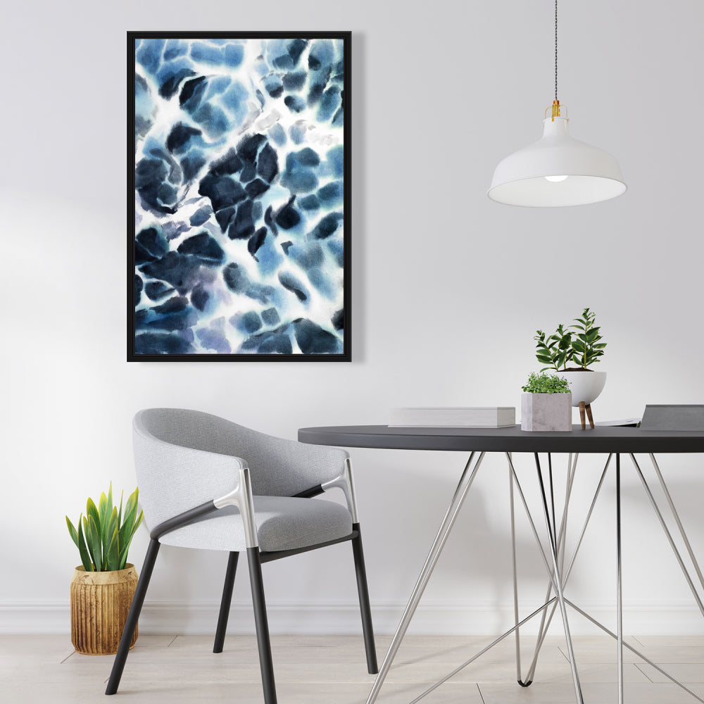 Toile Vagues orageuses - Décoration de chambre marine côtière