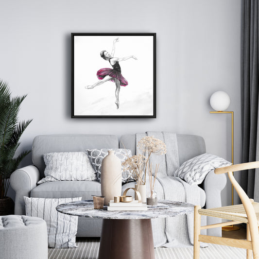 Small Pink Ballerina Canvas - Home Decor | Framed Art