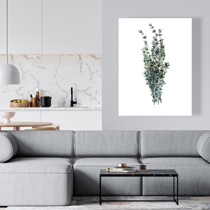 Impression sur toile « Feuilles de thym » | Décoration de cuisine