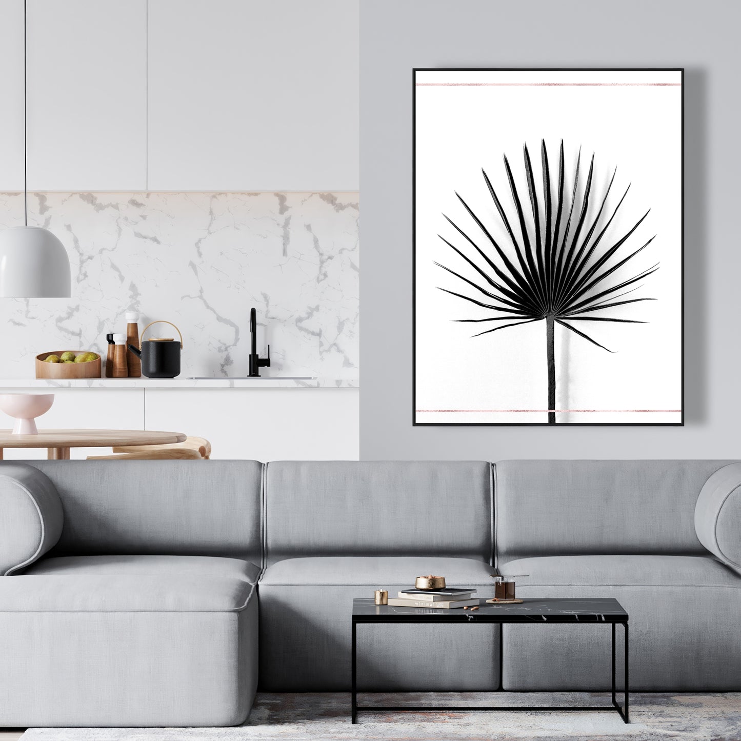 Toile exotique avec feuille de palmier chou | Décoration botanique pour la maison