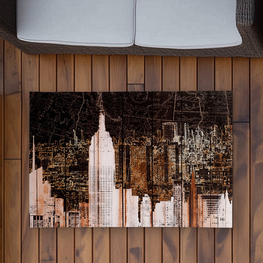 Empire City of New York Outdoor Area Rug | Bedroom Cities Decor