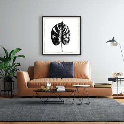 Toile botanique exotique | Décoration murale Philodendron à feuilles fendues