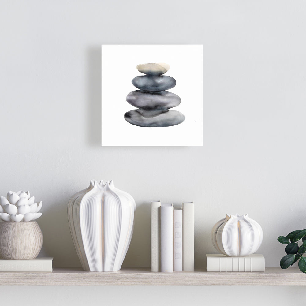 Nature morte aux minéraux sur toile spirituelle - Décor quatre pierres chaudes