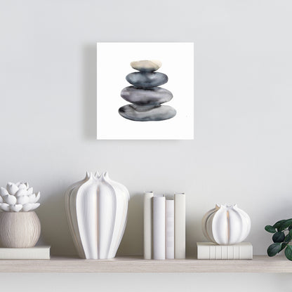 Nature morte aux minéraux sur toile spirituelle - Décor quatre pierres chaudes