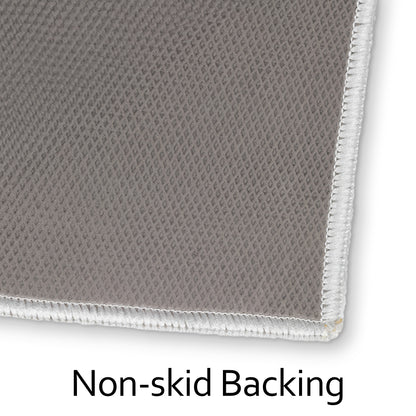 White Horse Mane in Wind | Gray Industrial Door Mat - Decor