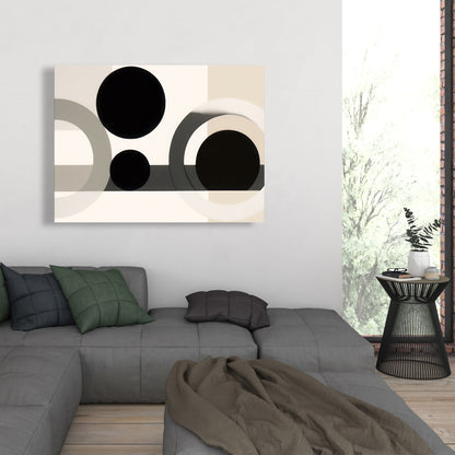 Toile à motifs minimalistes et formes groupées - Décoration d'intérieur