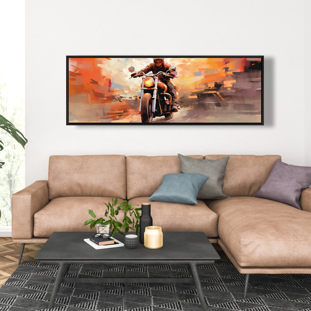 Accélération sur toile | Cadre blanc décoratif pour chambre à coucher, idéal pour les loisirs