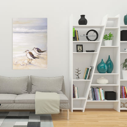 Two Sandpipers on the Beach Canvas - Bird Marine Bedroom Decor