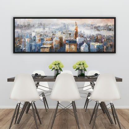 Toile abstraite de New York | Décoration de chambre moderne