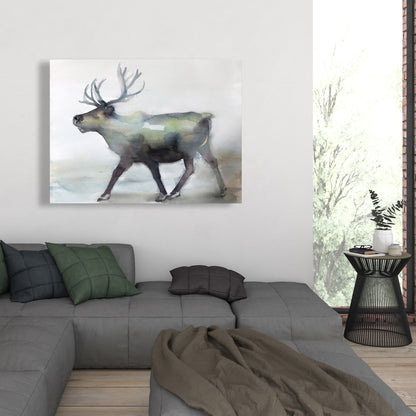 Rustic Caribou Canvas - Bedroom Wall Art | Home Decor