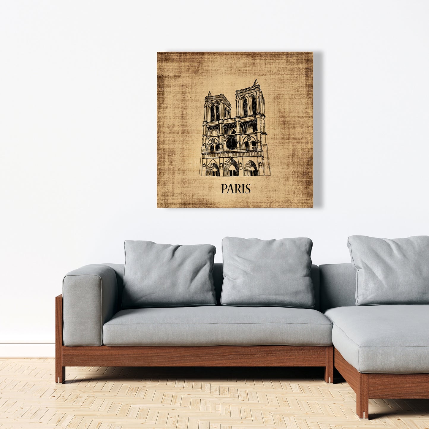 Notre-Dame de Paris Canvas | Illustrative Livingroom Decor