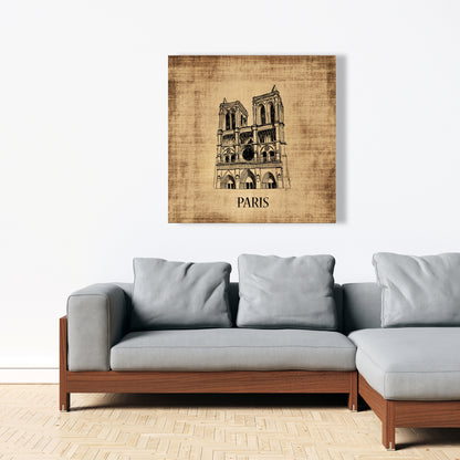 Notre-Dame de Paris Canvas | Illustrative Livingroom Decor