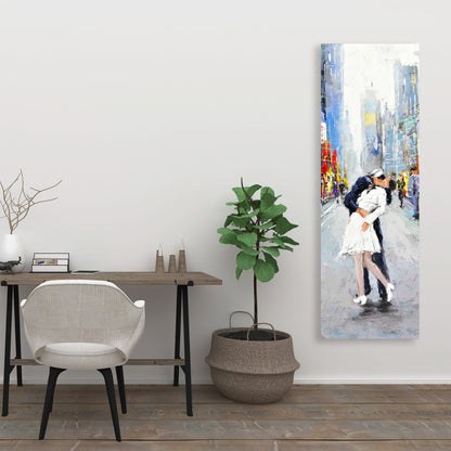 Kiss of Times Square Canvas - Cities Building Bedroom Decor
