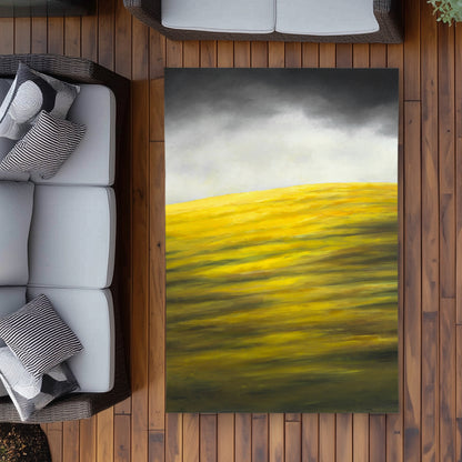 Yellow Hill Outdoor Area Rug | Yellow Mountains Home Decor