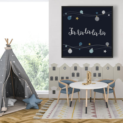 Fa-la-la-la-la Toile de chanson | Motif de symboles de faute de frappe, décoration d'intérieur