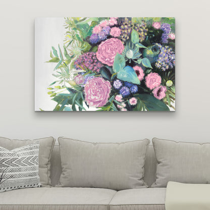 Melody of Fuchsia Flowers | Botanical Canvas | Home Decor