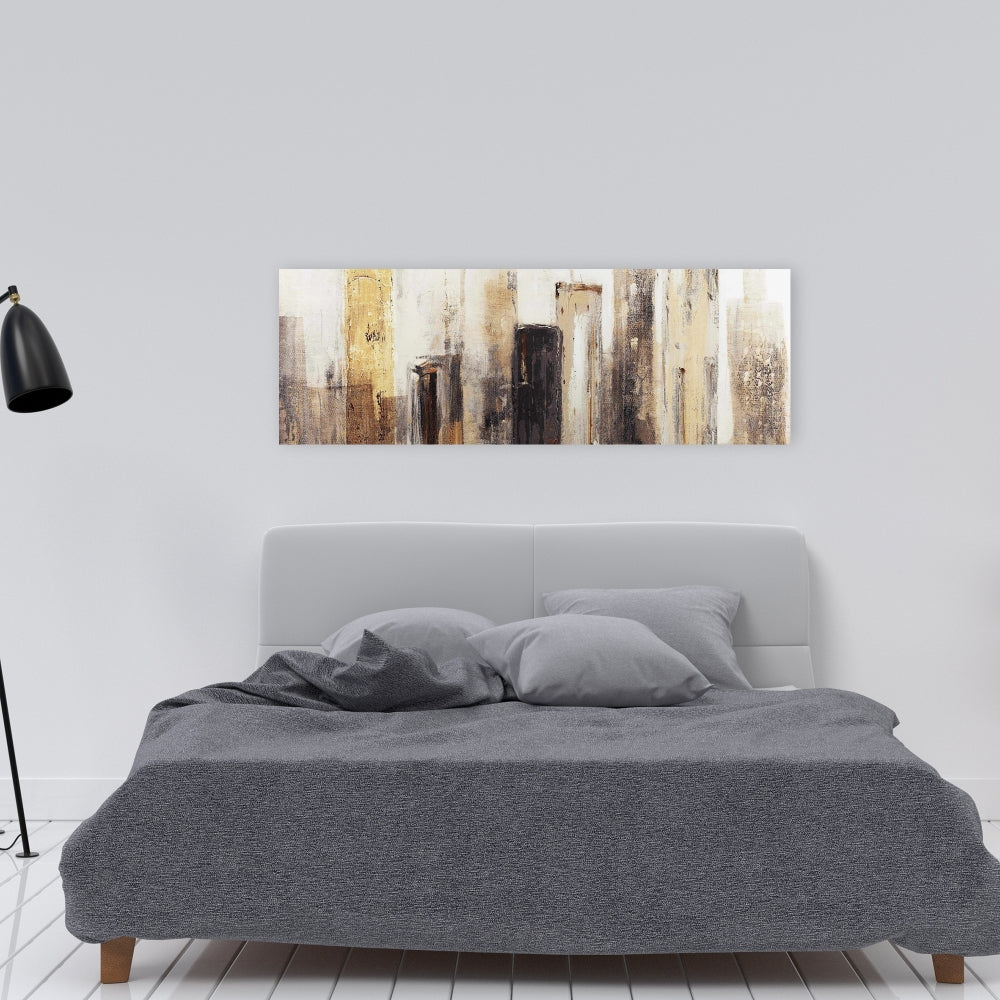 Earthy Tones City Canvas | Industrial Building Wall Art Decor