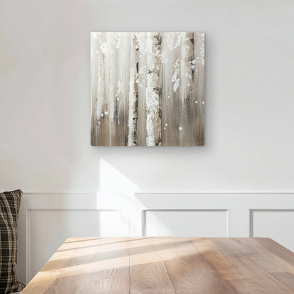 Delicate birch trees - Trees Landscapes metal print for decor
