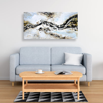 Abstract Paint Splash Canvas | Shapes Bedroom Wall Art Decor