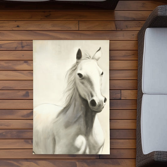 Gallant White Horse - Livingroom Beige 2'x3' Outdoor Rug