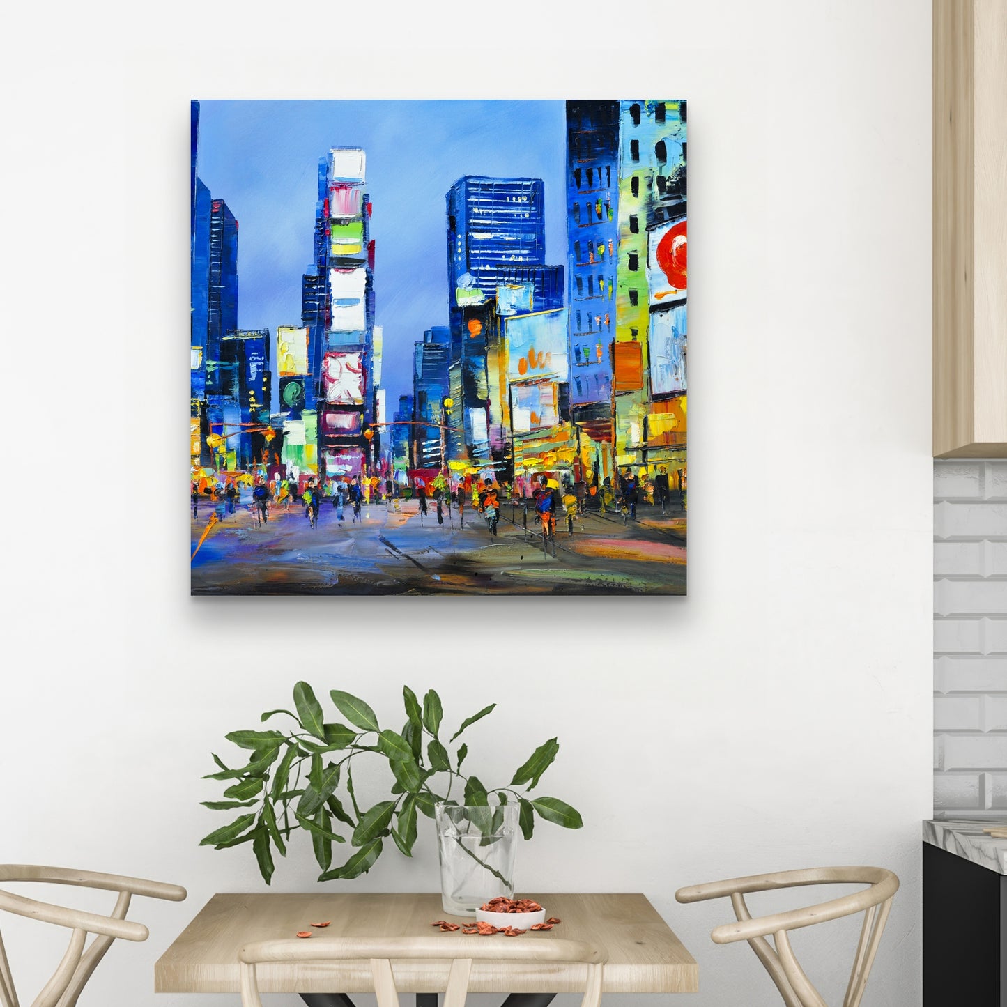 Retro Cityscape Times Square Canvas | Home Decor Wall Art