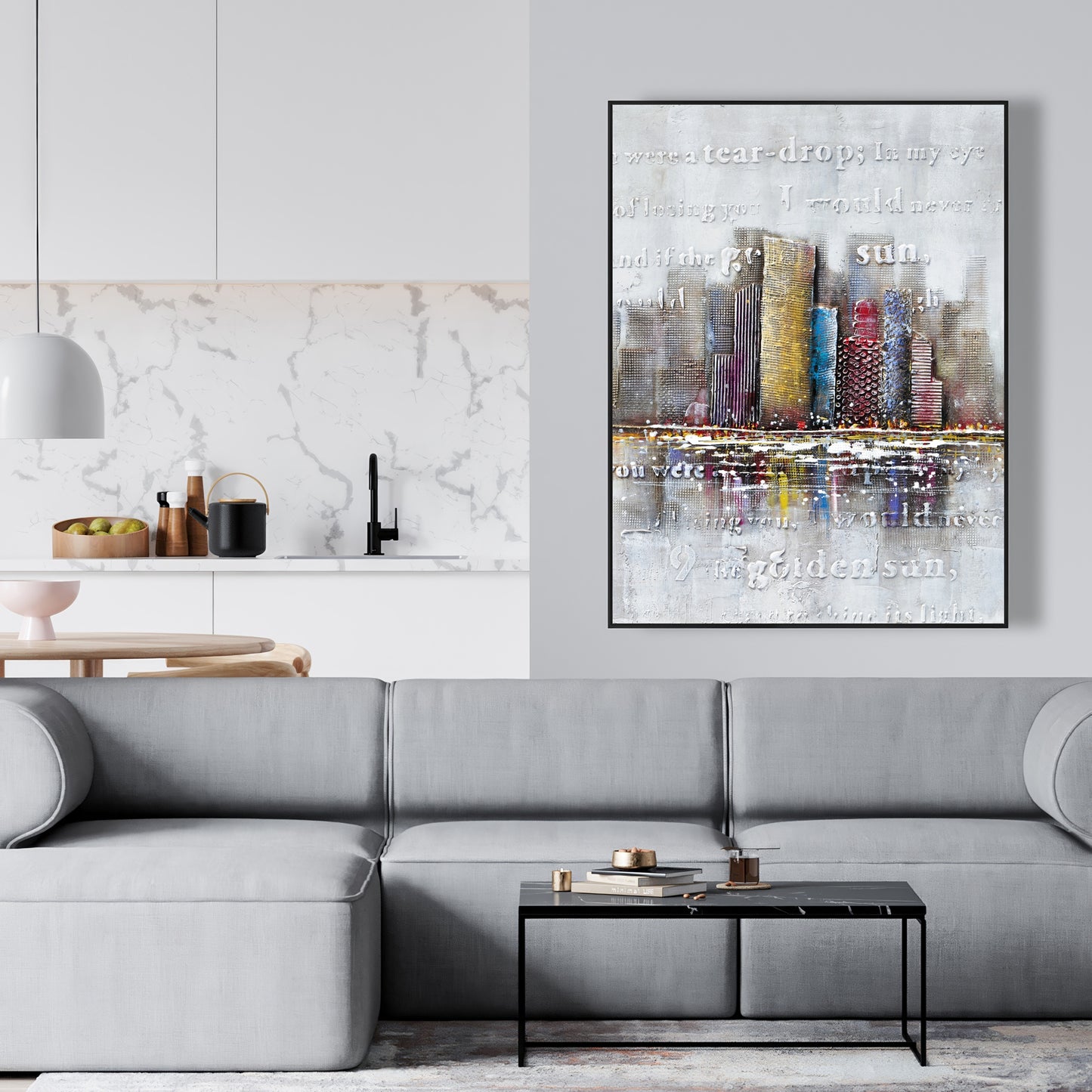 Bâtiments avec typographie en relief | Décoration d'intérieur