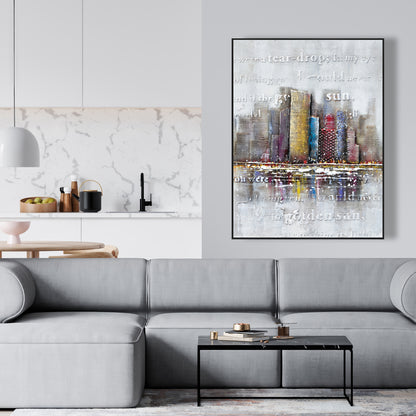 Bâtiments avec typographie en relief | Décoration d'intérieur