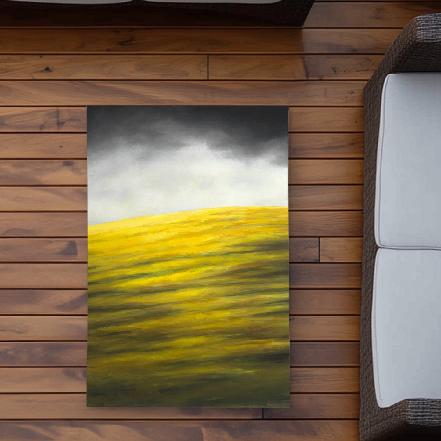 Yellow Hill Outdoor Area Rug | Yellow Mountains Home Decor