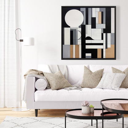 Toile encadrée minimaliste et abstraite - Décoration d'intérieur moderne