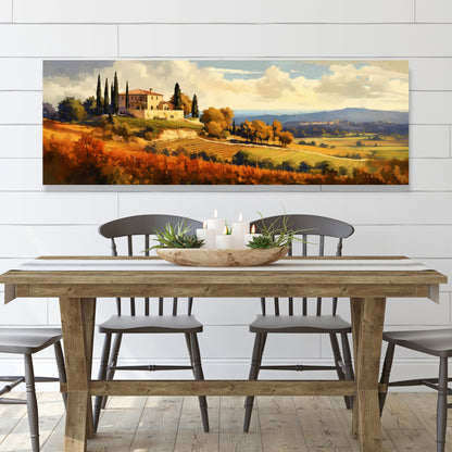 Toile « Sur la colline » | Décoration murale contemporaine blanche pour chambre à coucher