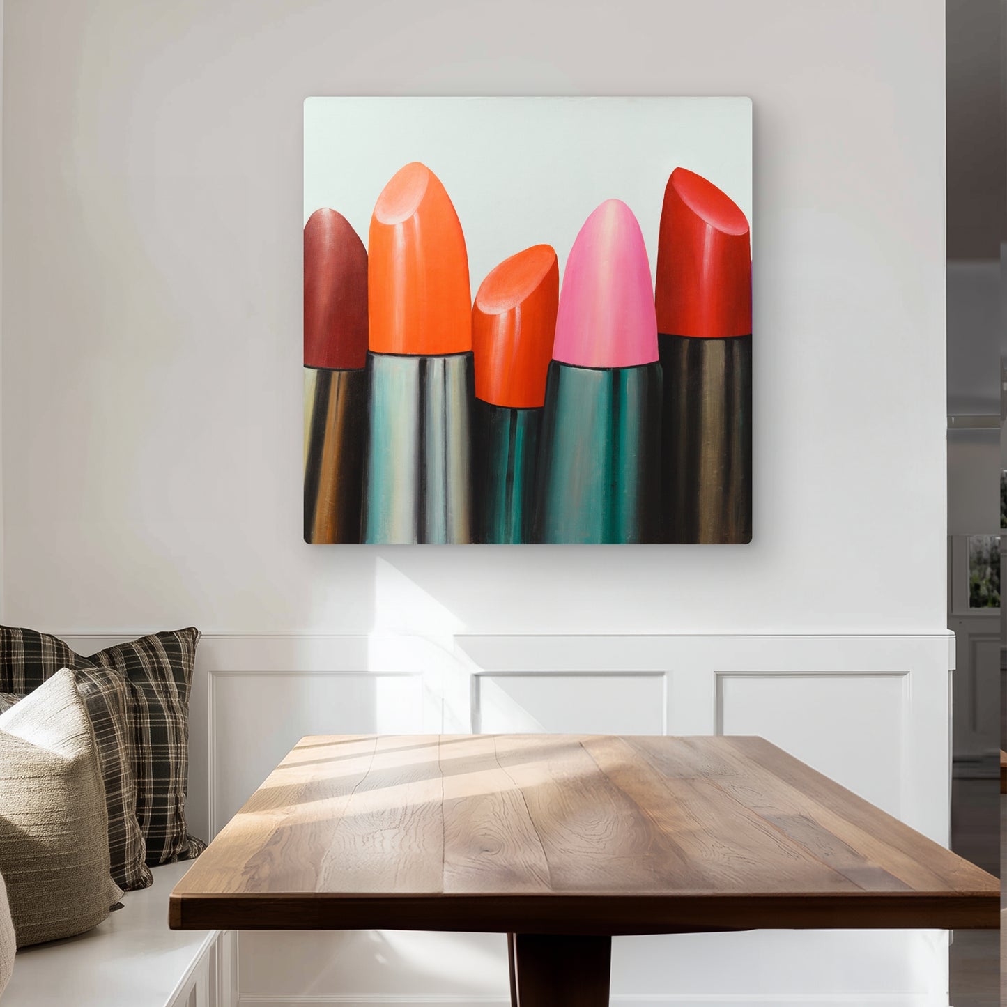 Lipstick Collection - Beauty Romantic Metal Print for Home Decor