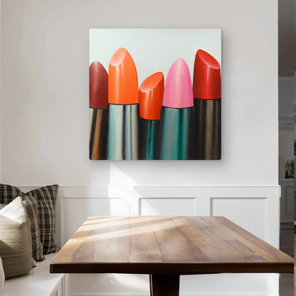 Lipstick Collection - Beauty Romantic Metal Print for Home Decor