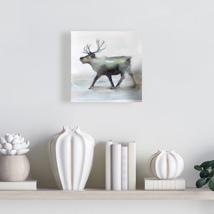 Rustic Caribou Canvas - Bedroom Wall Art | Home Decor
