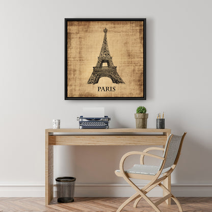 Toile encadrée représentant la Tour Eiffel | Décoration murale pour chambre