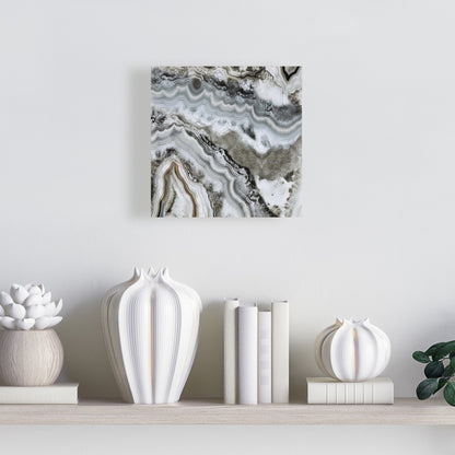 Abstract Geode Canvas - White Abstract Minerals Home Decor