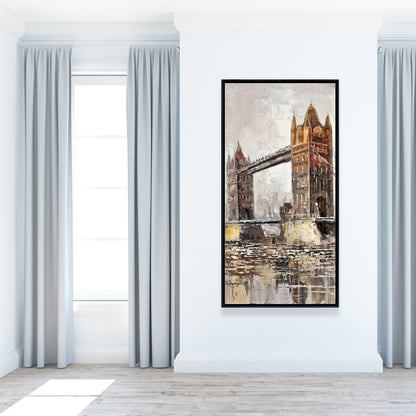 Toile encadrée Tower Bridge de Londres | Décoration de chambre orange