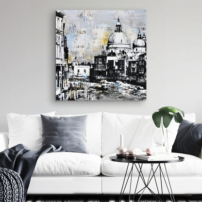 Contemporary Cities White Canvas | Basilica of Santa Maria