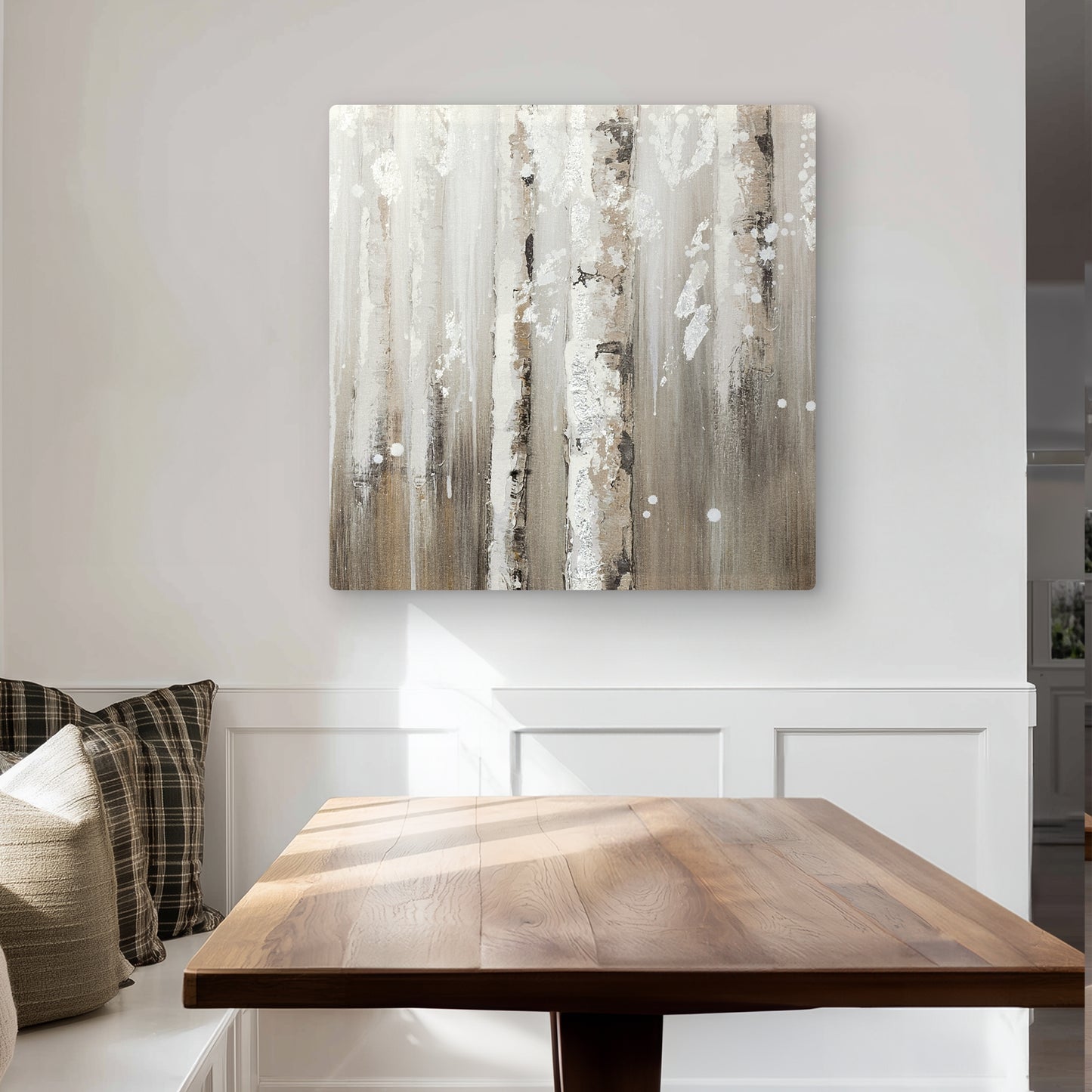 Delicate birch trees - Trees Landscapes metal print for decor