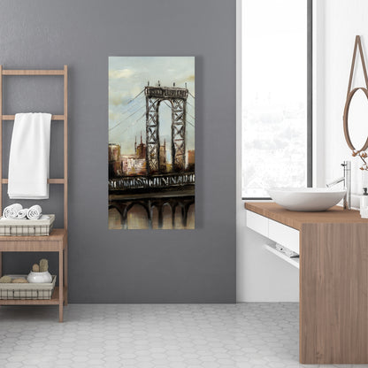 Toile « Pont urbain » – Décoration d'intérieur contemporaine | Art des jours nuageux