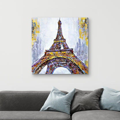 Eiffel Tower Abstract Canvas - Contemporary Bedroom Decor