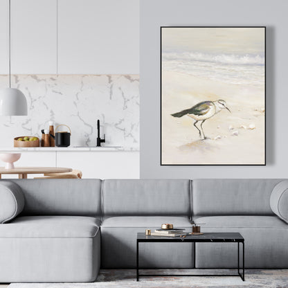 Toile de plage de Bécasseau semipalmé | Décoration murale d'oiseaux