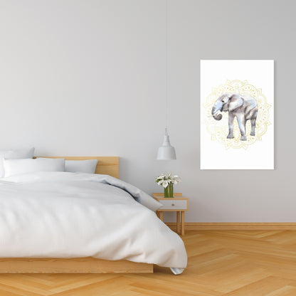 Bohemian Elephant Canvas - Elephant on Mandalas | Home Decor