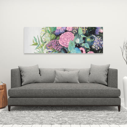 Melody of Fuchsia Flowers | Botanical Canvas | Home Decor