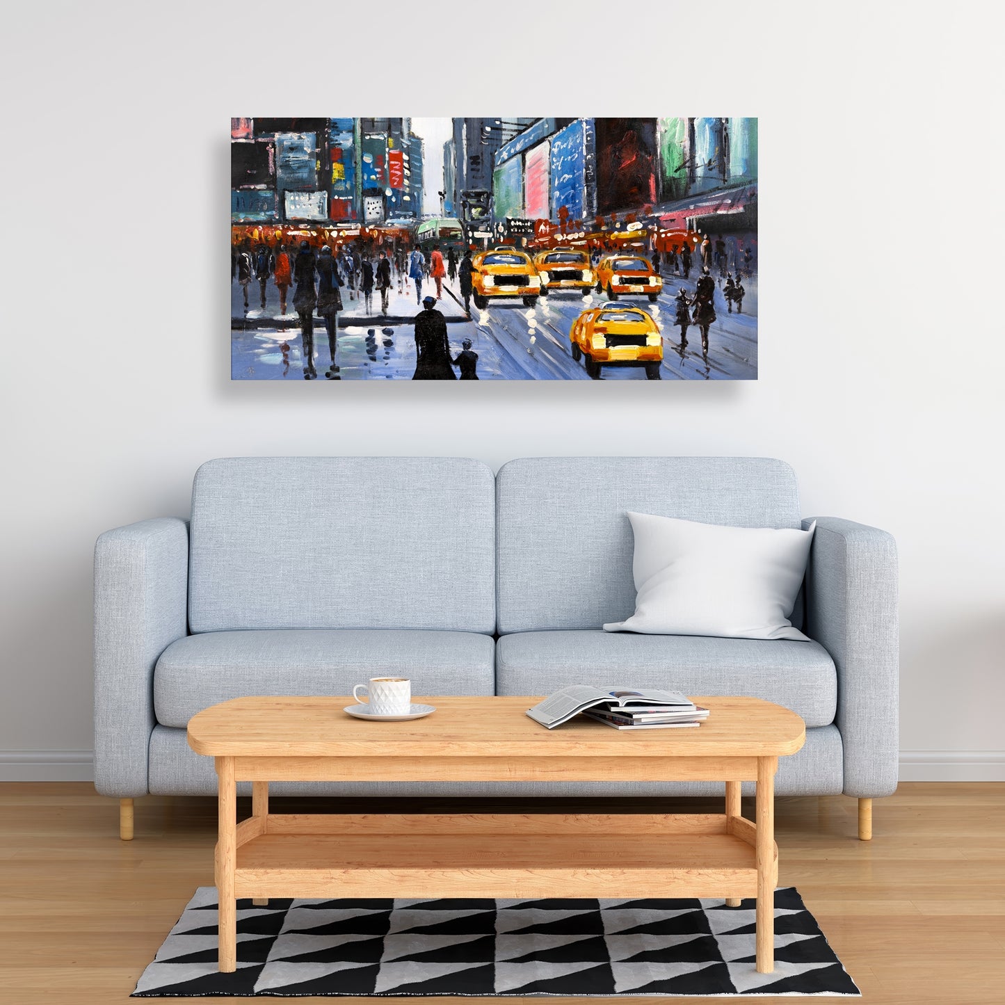 Peak Hour Blue Canvas | Building Cities Home Decor Wall Art
