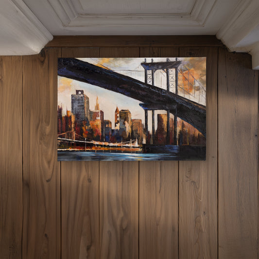 Sunset over New York Door Mat | Indoor Outdoor Home Decor