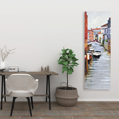 Toile Paysage vénitien | Décoration de chambre contemporaine sur le thème du bateau
