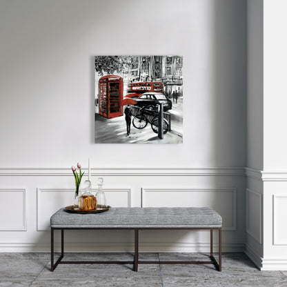 European Street Canvas - Cities Gray Contemporary Home Decor